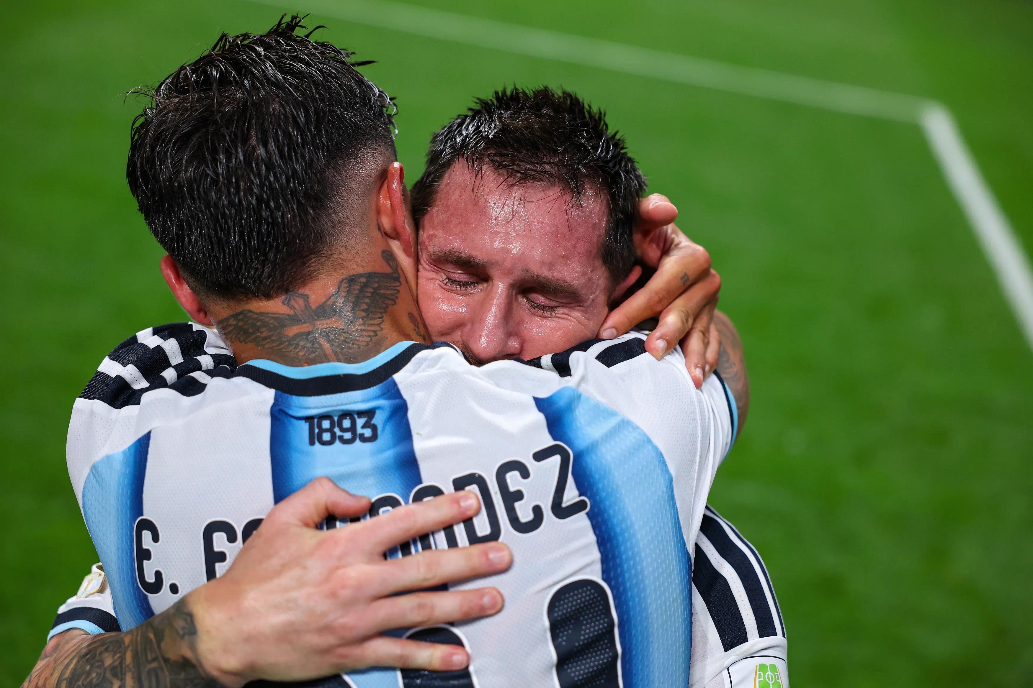 Messi moves himself and Argentina to tears